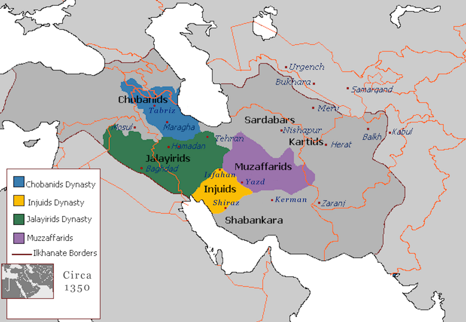 نقشه جلایریان